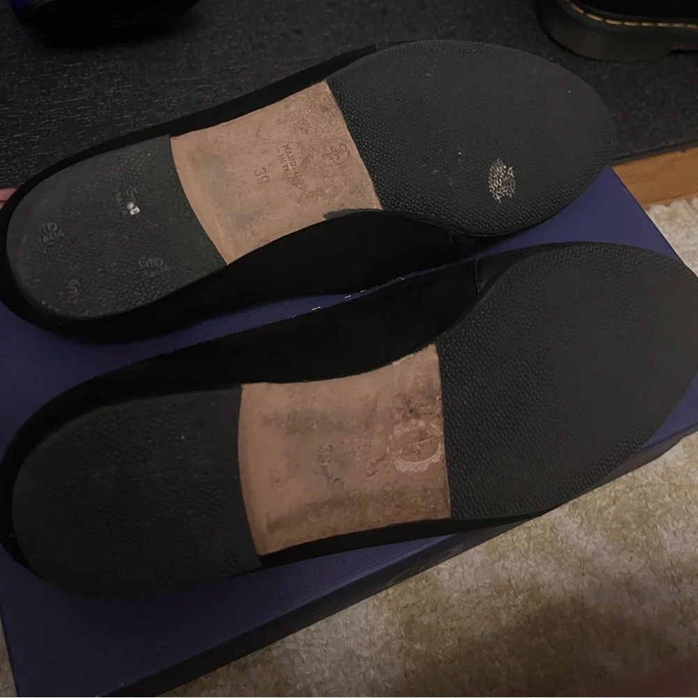 SARAH FLINT Bennet black suede leather loafers flats 39 Italy - Picture 5 of 8